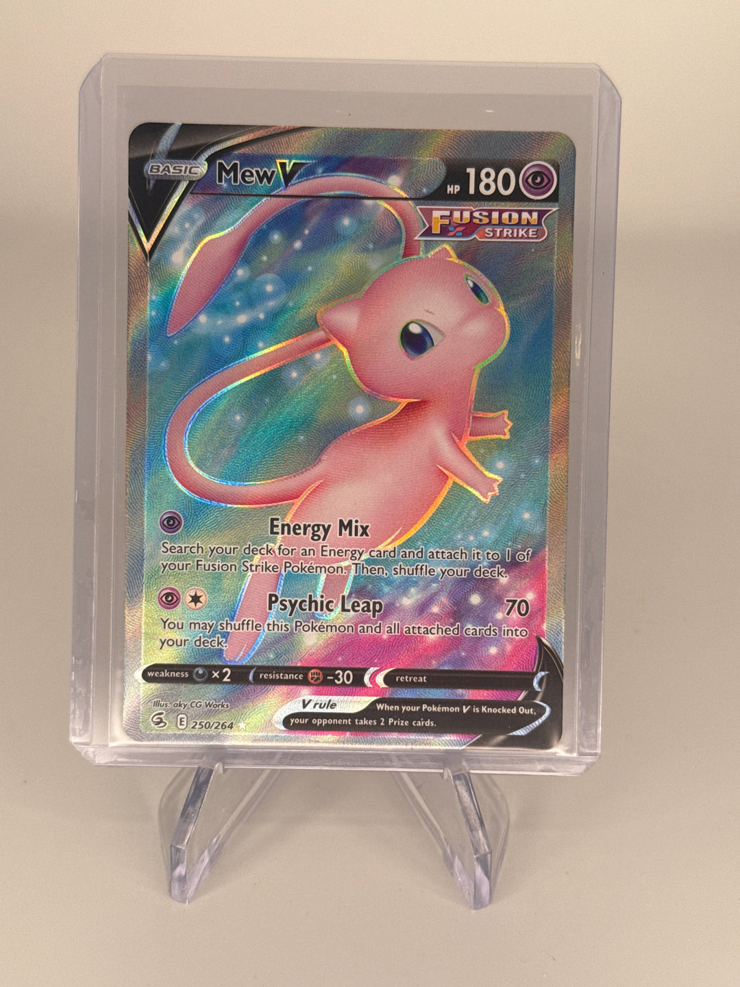 Pokemon TCG 2021 Mew V Fusion Strike Full Art, 250/264