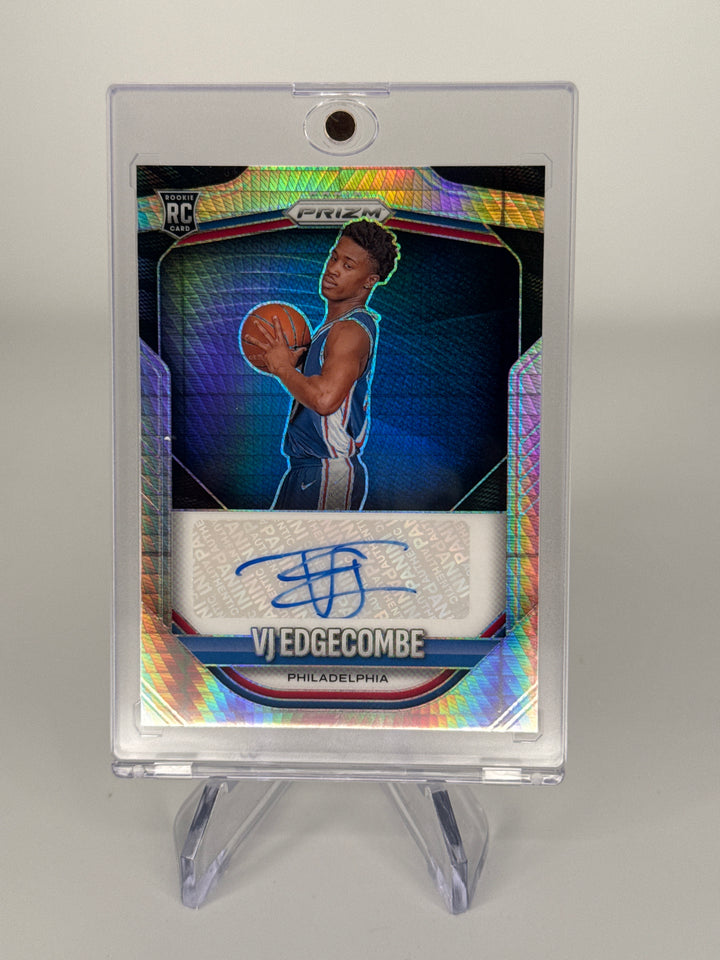 VJ Edgecombe 2025-2026 Panini Prizm Rookie Hyper Prizm Auto