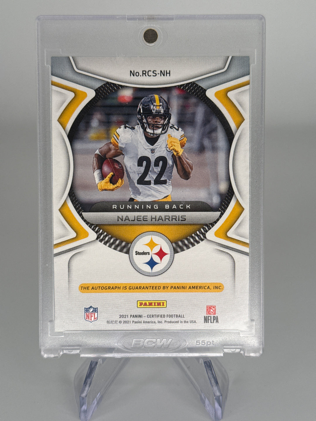 Najee Harris 2021 Panini Certified Rookie Roll Call Mirror Green Auto, 1/5