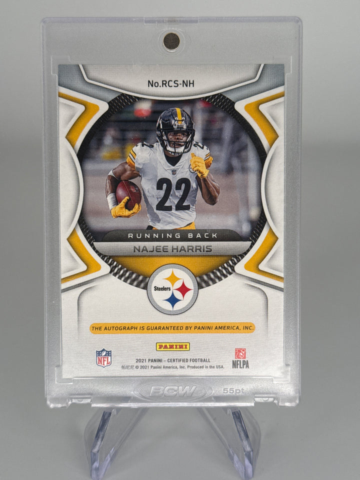 Najee Harris 2021 Panini Certified Rookie Roll Call Mirror Green Auto, 1/5