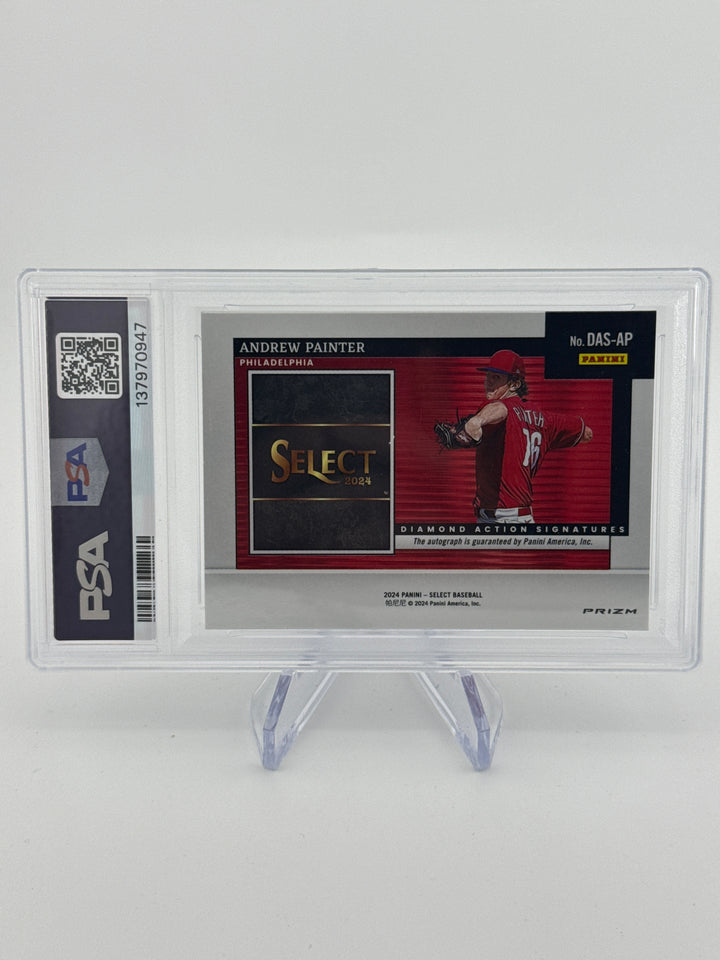Andrew Painter 2024 Panini Select Diamond Action Silver Auto, PSA 10 Gem Mint
