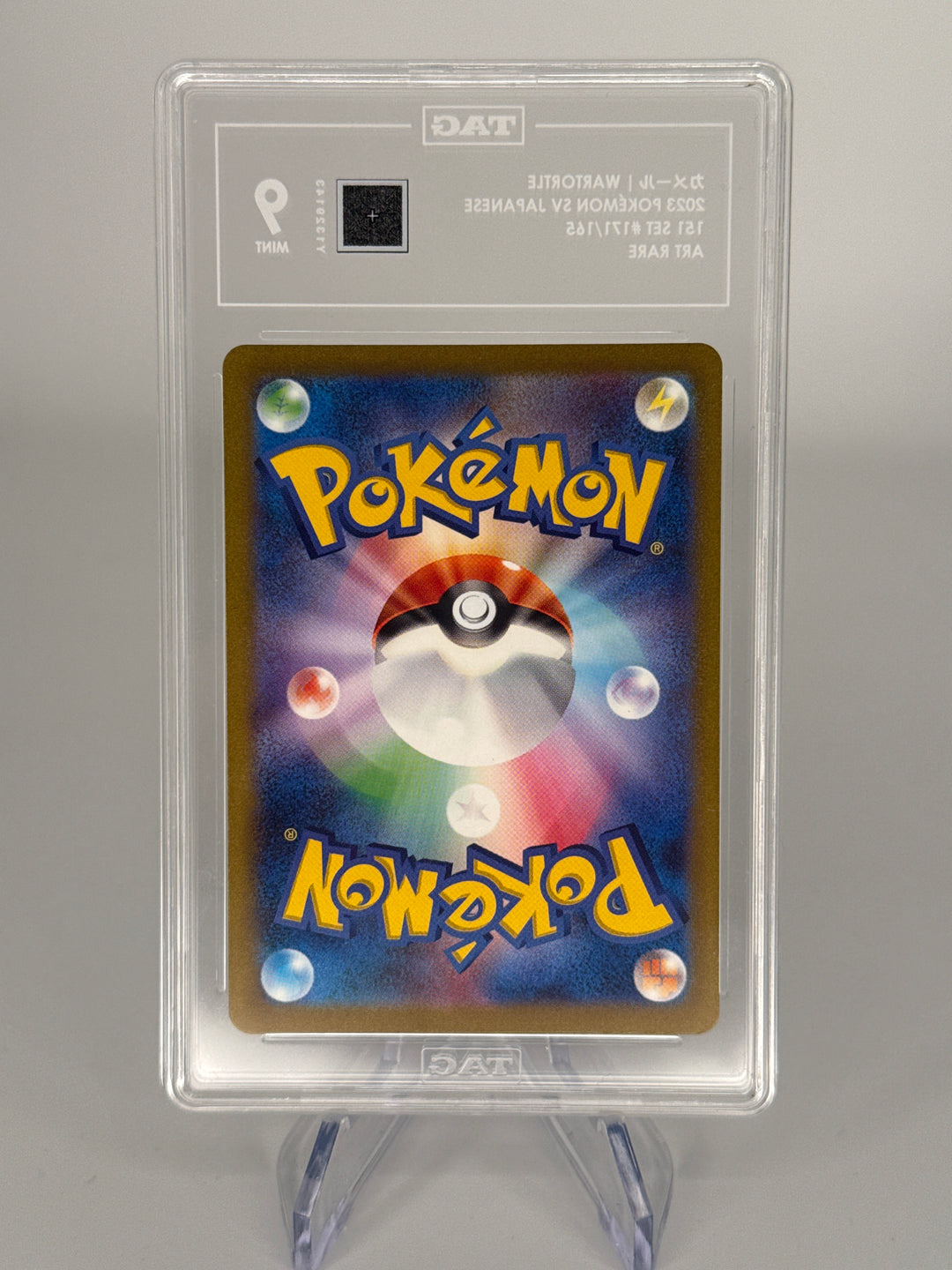 Pokemon TCG 2023 Japanese Wartortle Scarlet & Violet 151, 171/165, TAG 9 Mint