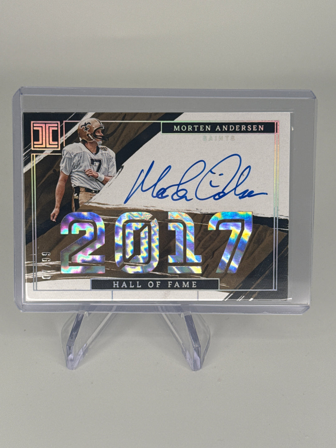 Morten Anderson 2022 Panini Impeccable Hall of Fame Auto, 07/99