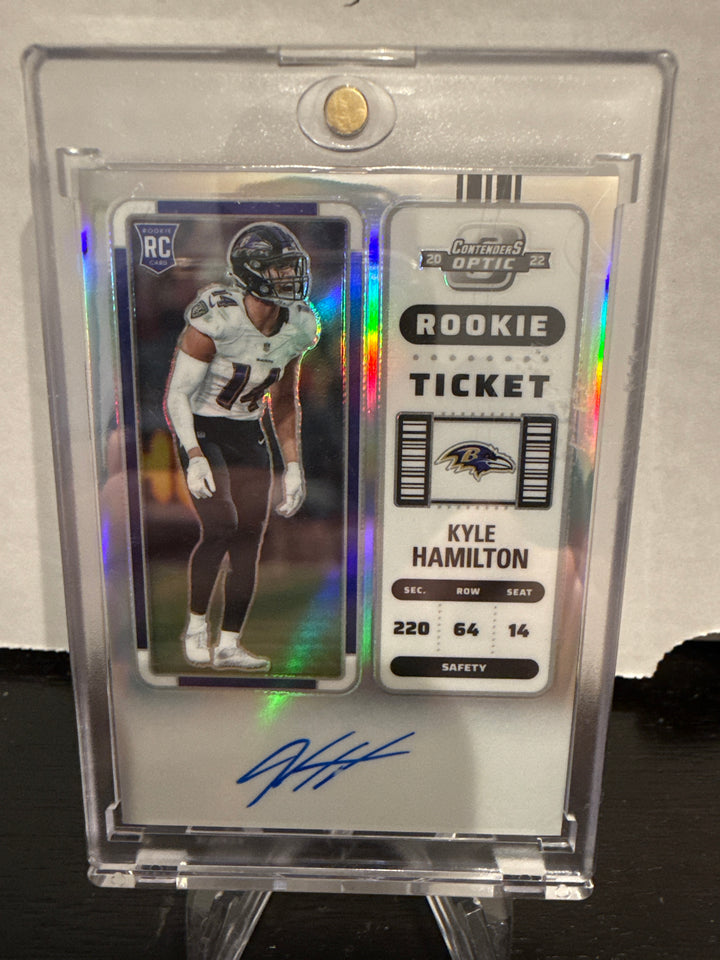 Kyle Hamilton 2022 Panini Contenders Optic Rookie Ticket Silver Auto