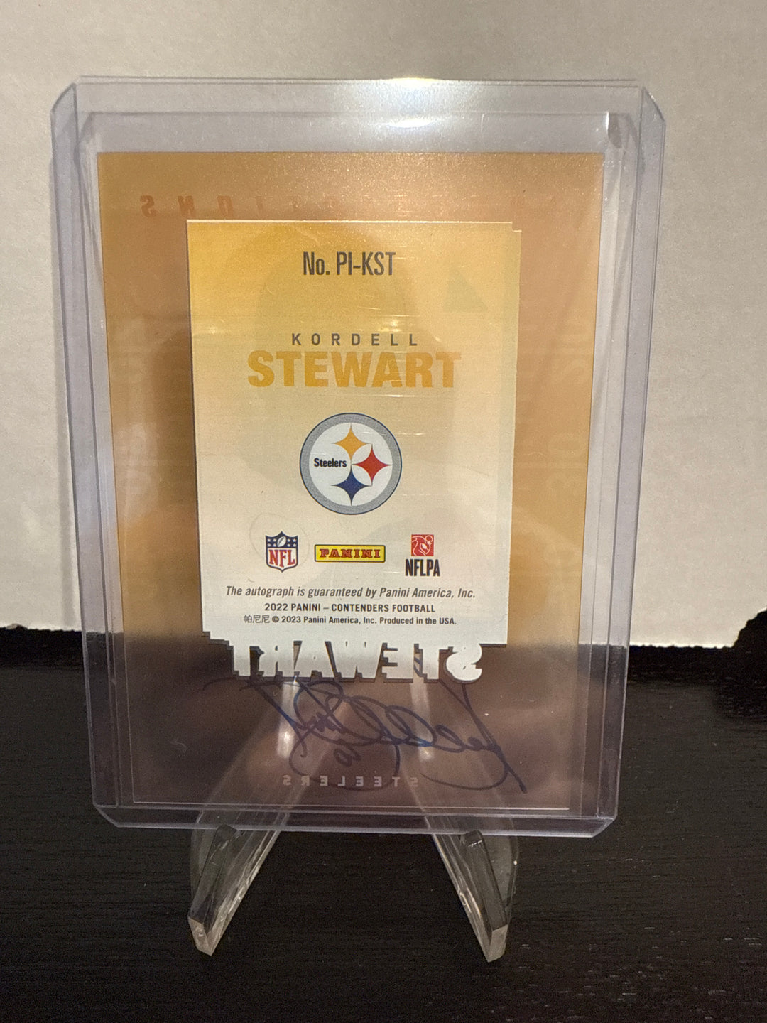 Kordell Stewart 2022 Panini Contenders Pinnacle Inscriptions Auto, 082/100
