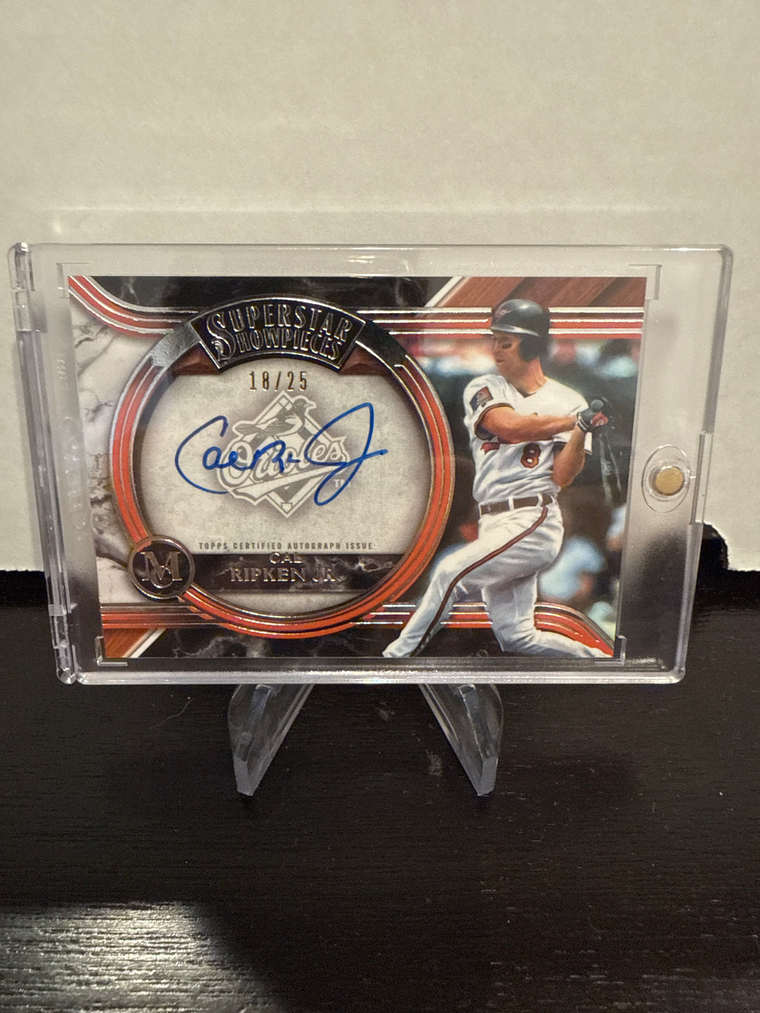 Cal Ripken Jr 2022 Topps Museum Collection Superstar Showpieces Auto, 18/25