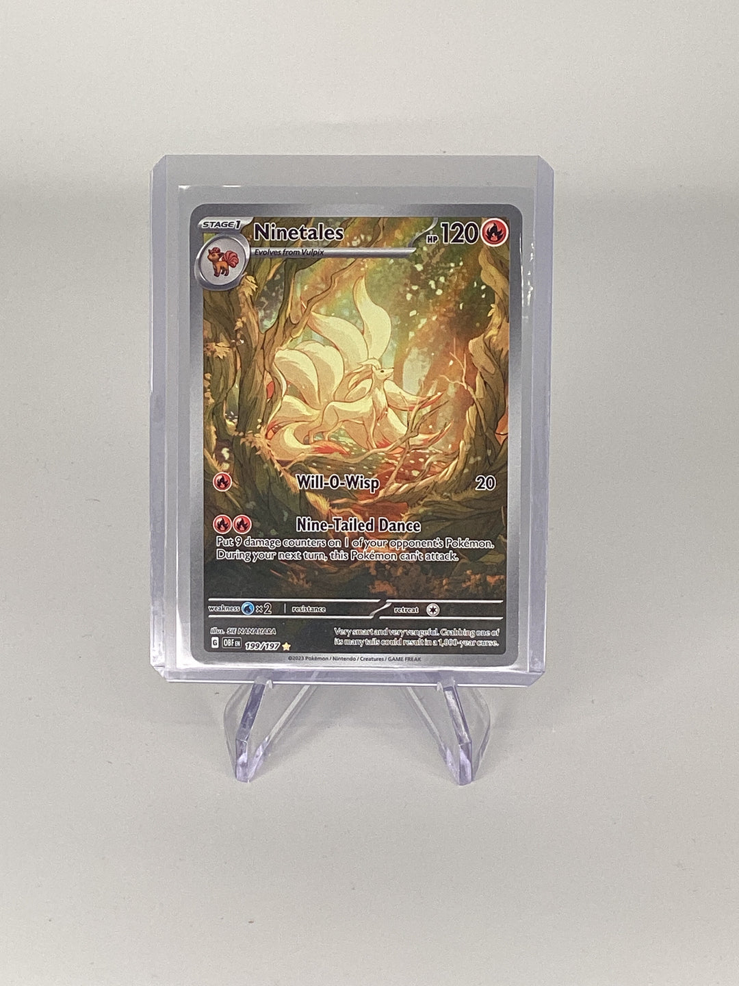 Pokemon TCG 2023 Ninetales Obsidian Flames Rare Holofoil, 199/197