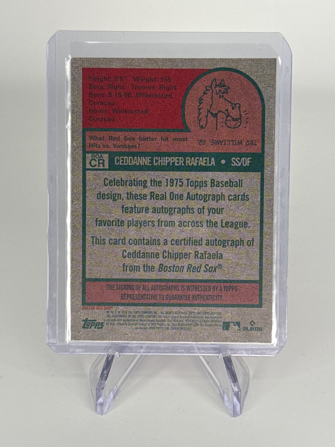 Ceddanne Rafaela 2024 Topps Heritage Real One Rookie Auto