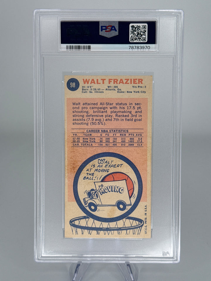 Walt Frazier 1969 Topps Multi Inscription Auto, PSA 10 Auto