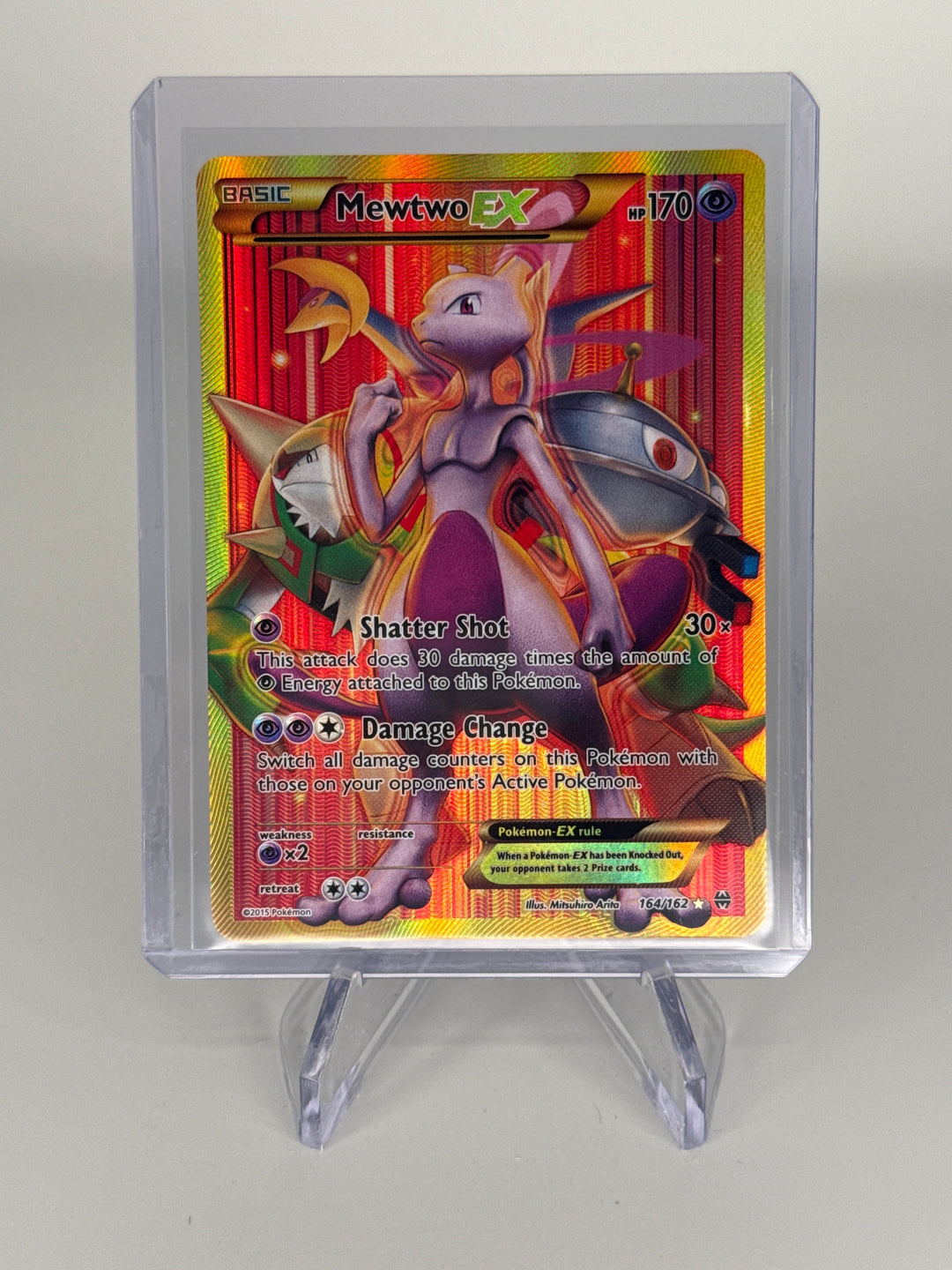 Pokemon TCG 2015 Mewtwo EX Breakthrough Full Art, 164/162