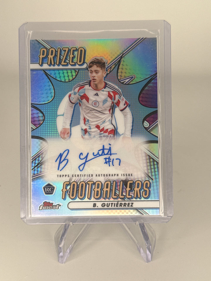 Brian Gutierrez 2023 Topps Finest Prozed Footballers Rookie Auto