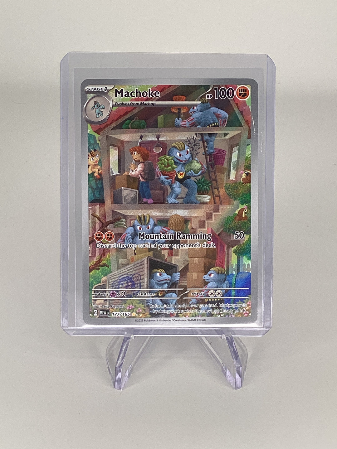 Pokémon TCG 2023 Machoke Scarlet & Violet 151 Full Art Illustration Rare, 177/165