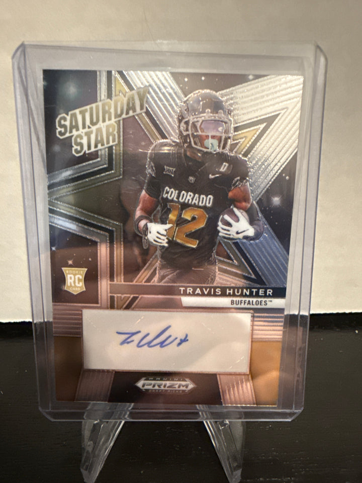 Travis Hunter 2025 Panini Prizm Draft Picks Saturday Star Rookie Auto