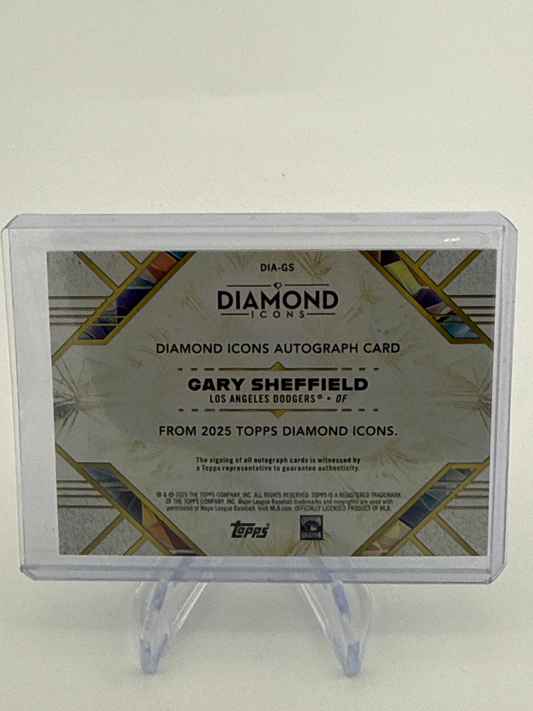 Gary Sheffield 2025 Topps Diamond Icons Diamond Auto, 11/15