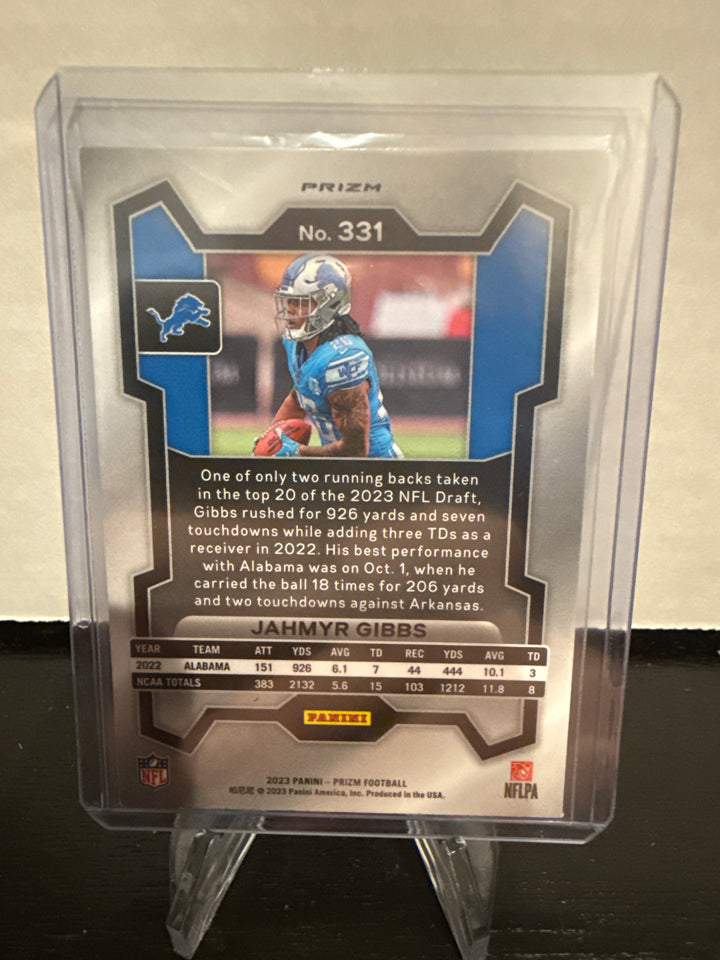 Jahmyr Gibbs 2023 Panini Prizm Silver Rookie