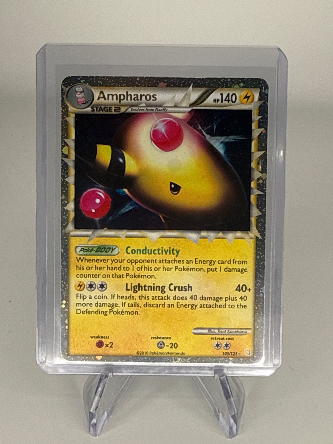 Pokemon TCG 2010 Ampharos HG & SS Triumphant Rare Prime Holo, 105/123