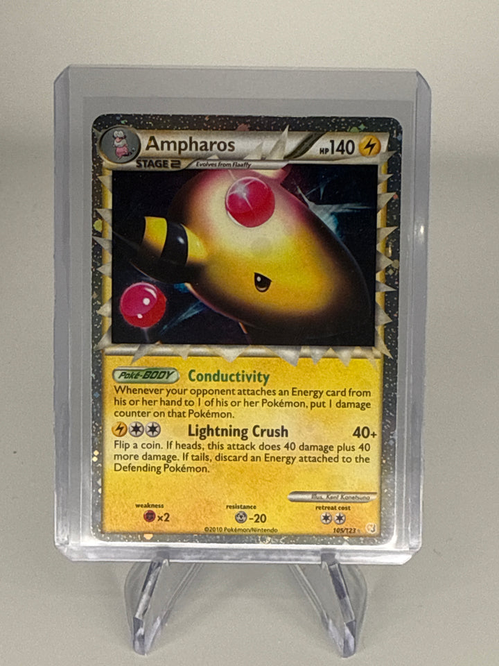 Pokemon TCG 2010 Ampharos HG & SS Triumphant Rare Prime Holo, 105/123
