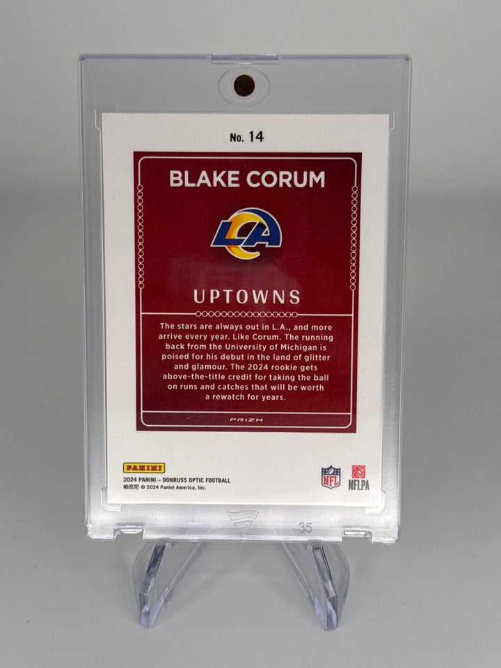 Blake Corum 2024 Panini Donruss Optic SSP Uptowns Case Hit Rookie
