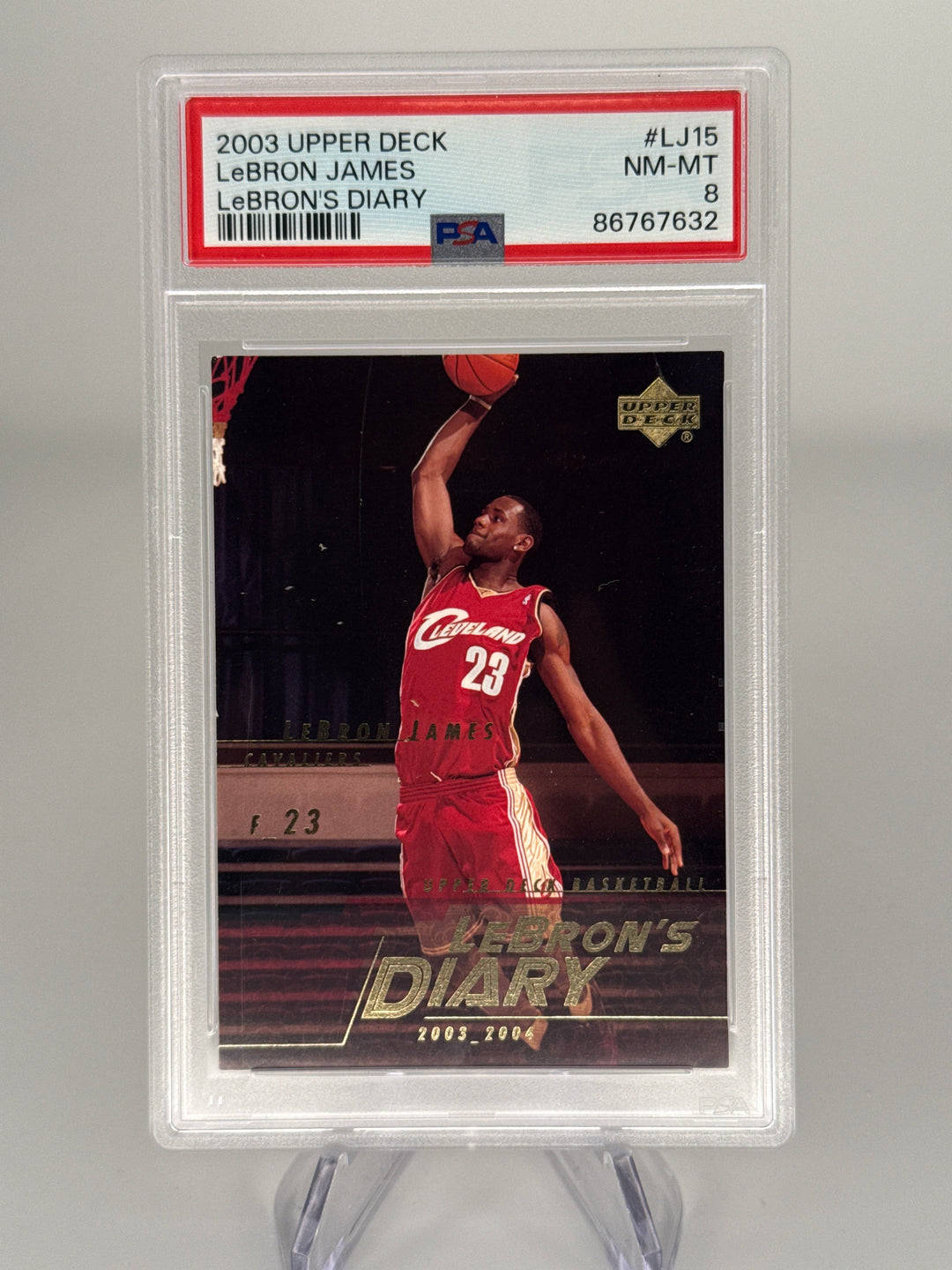 Lebron James 2003 Upper Deck Lebron's Diary, PSA 8
