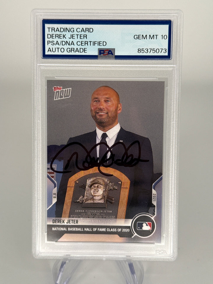 Derek Jeter 2021 Topps Now Hall of Fame Class of 2020, PSA Auto, PSA 10 Gem Mint