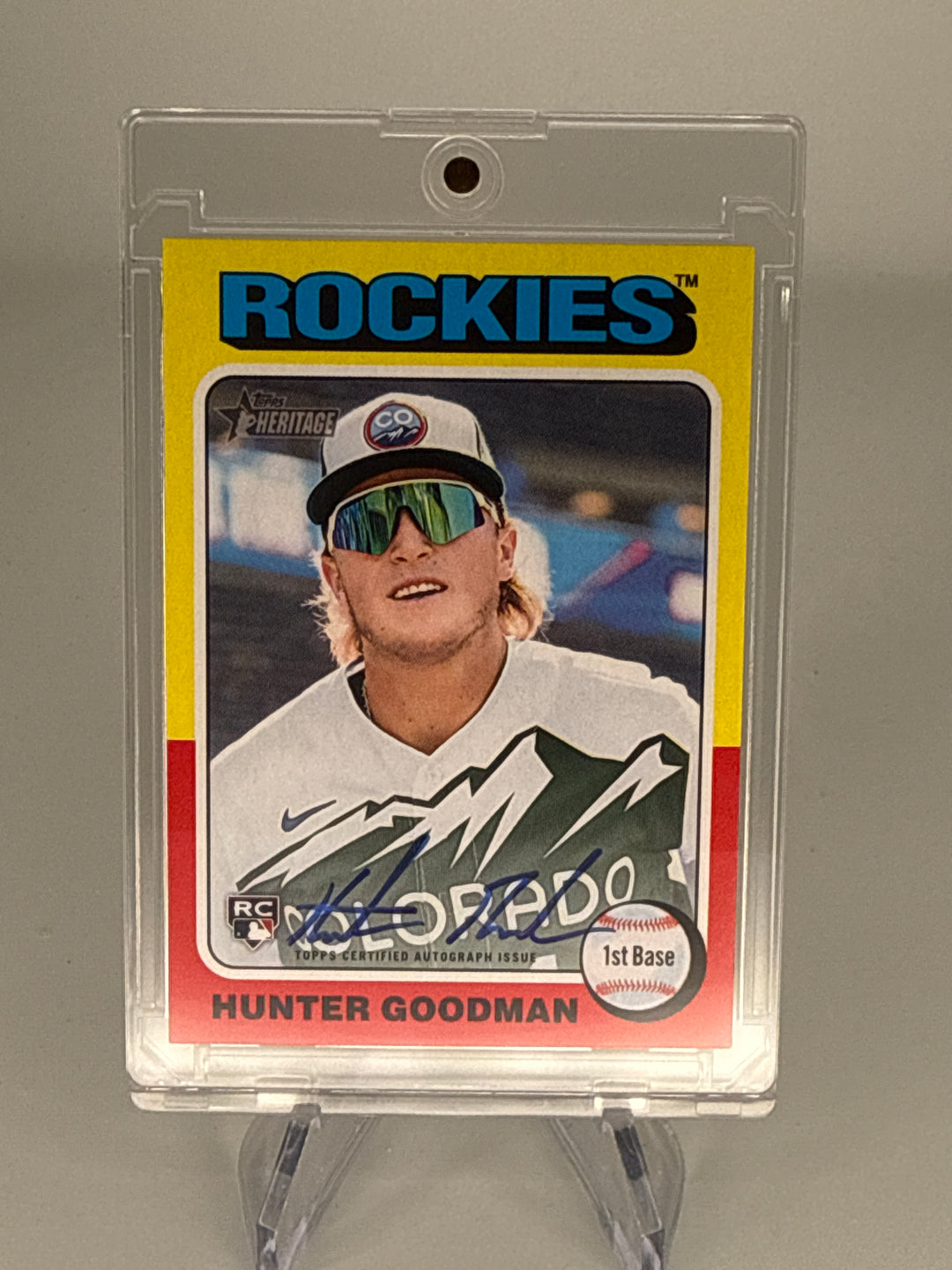 Hunter Goodman 2024 Topps Heritage Real One Rookie Auto