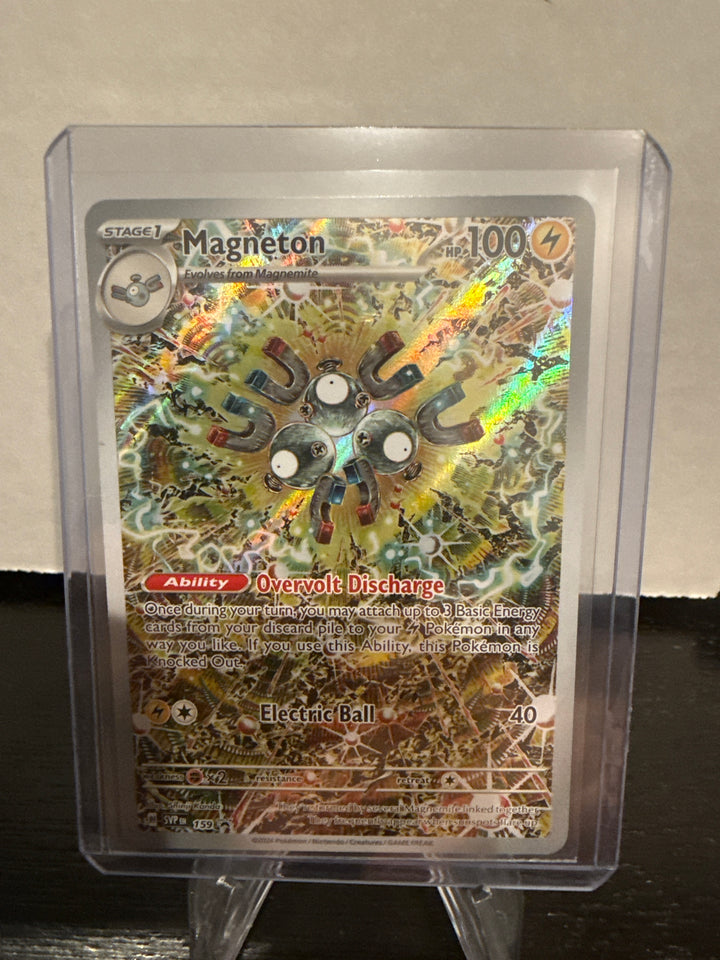 Pokemon TCG 2024 Magneton Surging Sparks Black Star Promo, 159