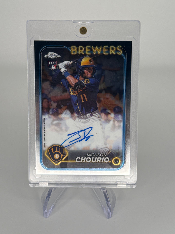 Jackson Chourio 2024 Topps Chrome Rookie Auto