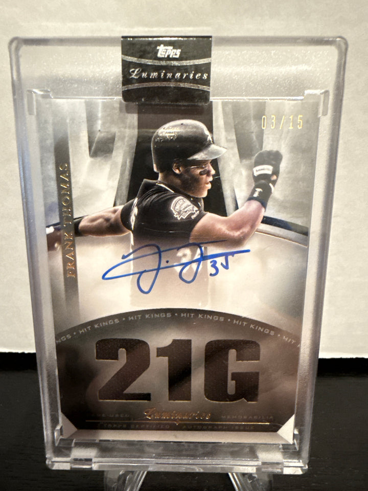 Frank Thomas 2021 Topps Luminaries Hit Kings Auto Relic, 03/15