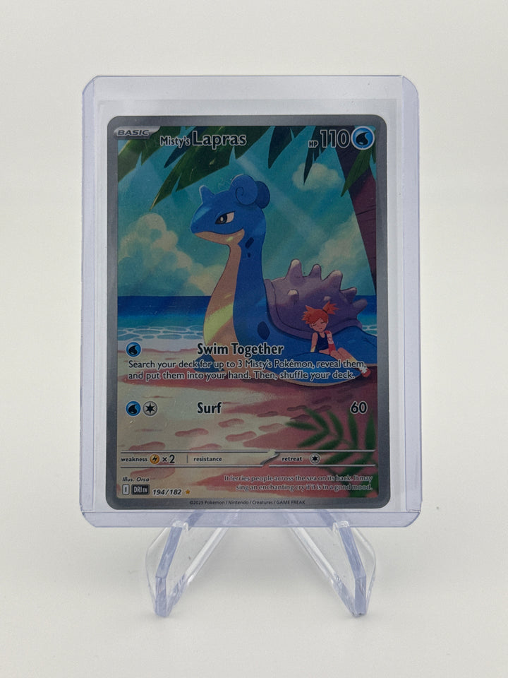 Pokemon TCG 2025 Misty's Lapras Destined Rivals Full Art Illustration Rare, 194/182