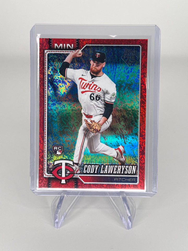Cody Laweryson 2026 Topps Series Two Red Sparkle Foil Rookie, 5/5