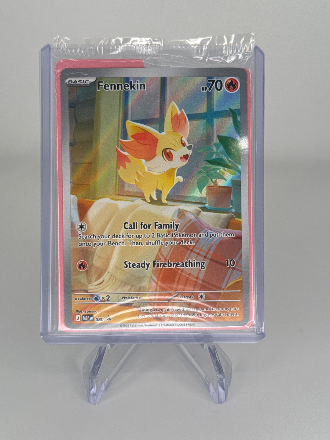 Pokemon TCG 2026 Fennekin Chaos Rising Black Star Sealed Promo, 080