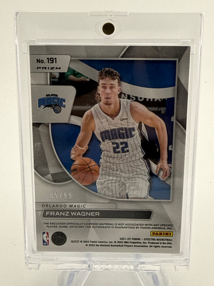 Franz Wagner 2021 Panini Spectra Rookie Patch Auto, 85/99