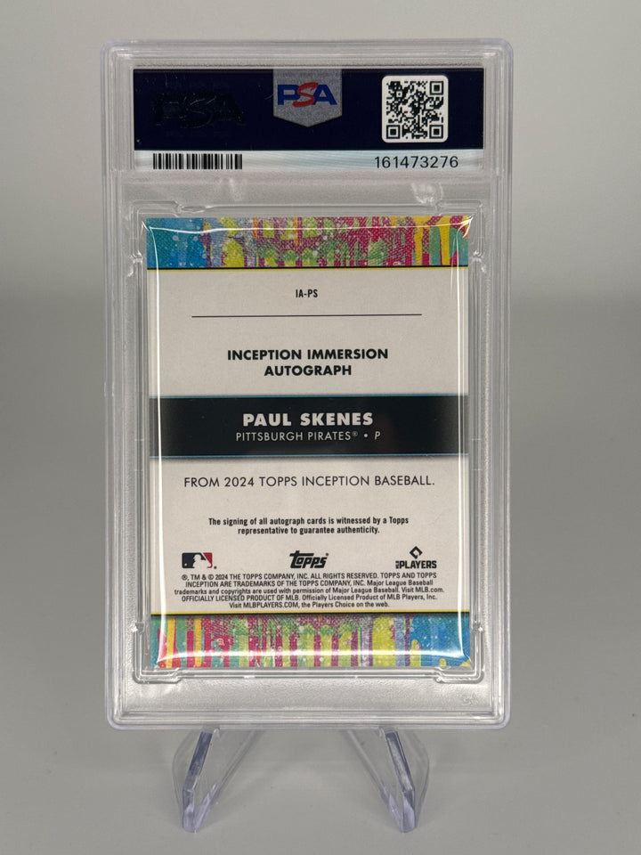 Paul Skenes 2024 Topps Inception Immersion Rookie Auto, 060/100, PSA 9 Mint