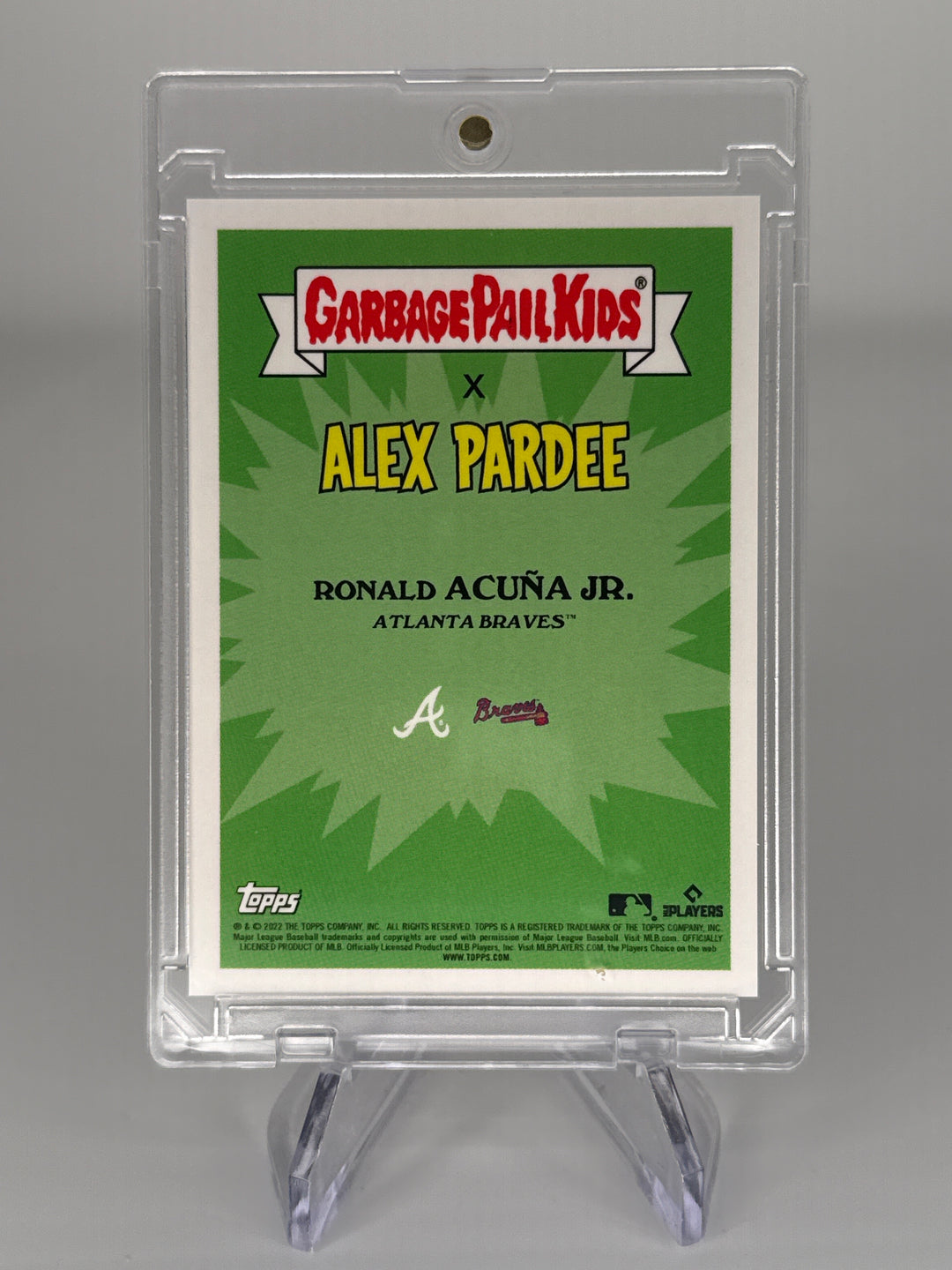 Ronald Acuna Jr. 2022 Topps X Garbage Pail Kids Area Fifty Ron Green Foil, 70/75