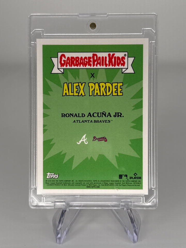 Ronald Acuna Jr. 2022 Topps X Garbage Pail Kids Area Fifty Ron Green Foil, 70/75