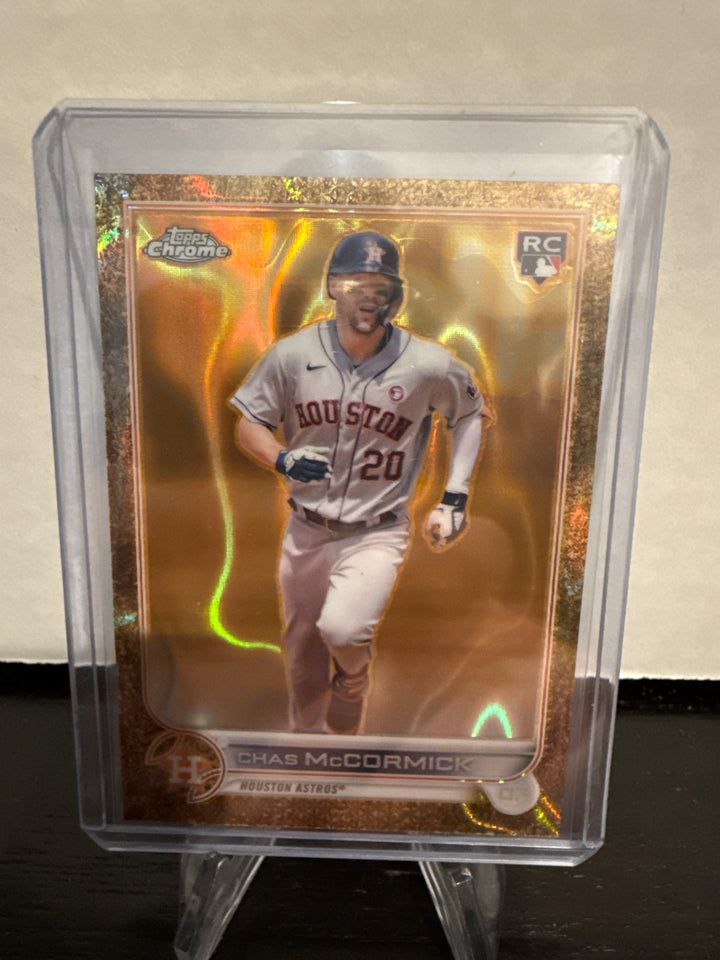 Chas Mccormick 2022 Topps Gilded Collection Gold Etch Lava Refractor, 03/10