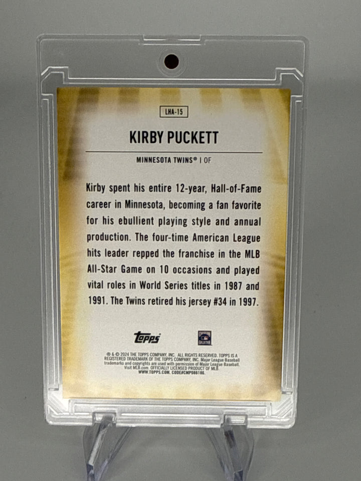 Kirby Puckett 2024 Topps Update Legendary Home Field Advantage SP