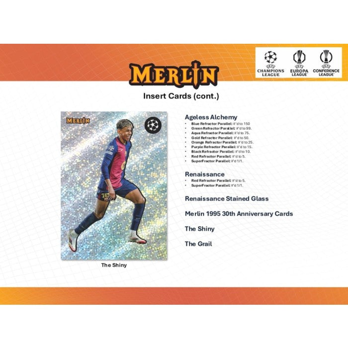 Merlin trading card pack with a soccer player on the cover