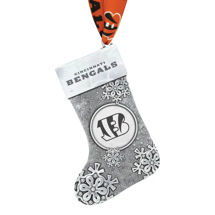 Cincinnati Bengals Snowflake Stocking Ornament
