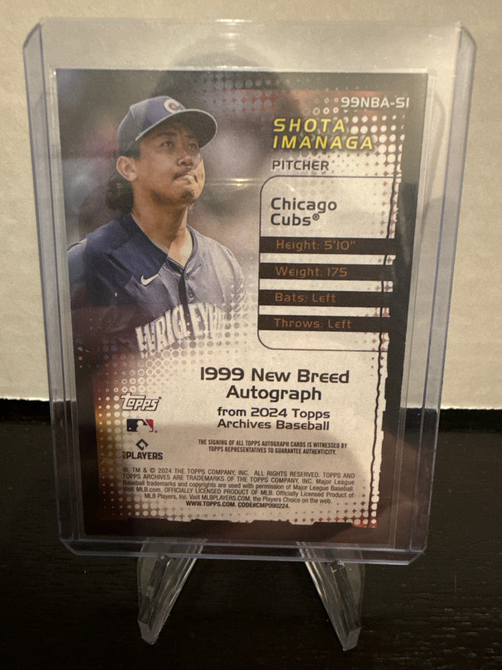 Shota Imanaga 2024 Topps Archives New Breed Rookie Auto