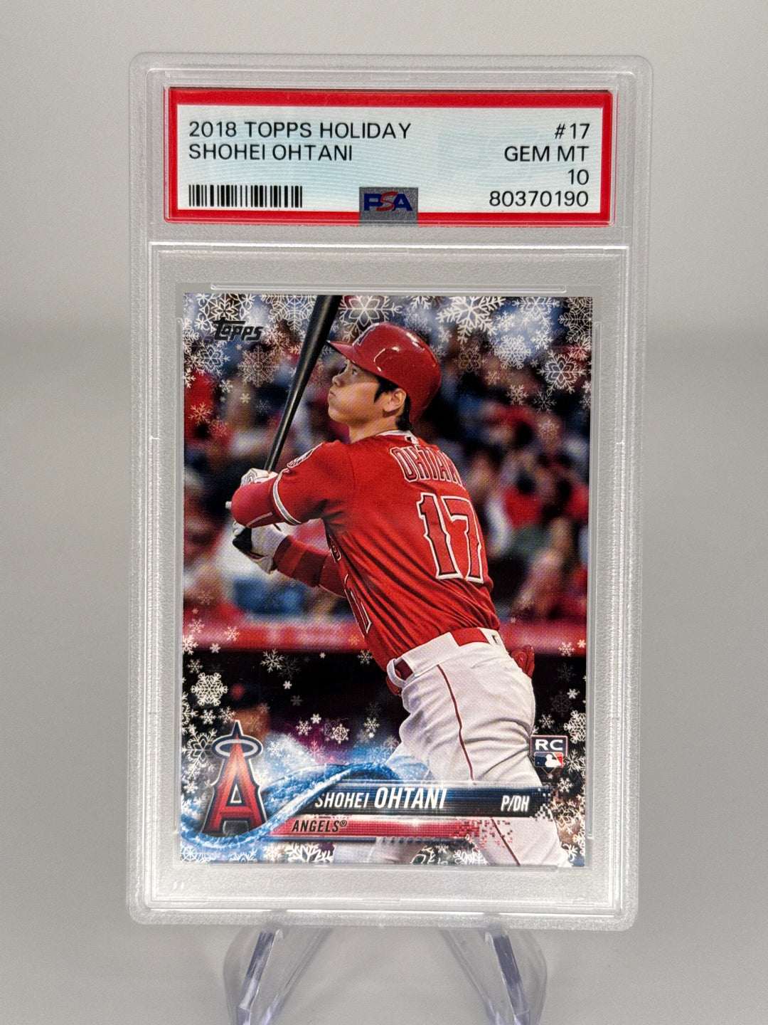 Shohei Ohtani 2018 Topps Holiday Rookie, PSA 10 Gem Mint