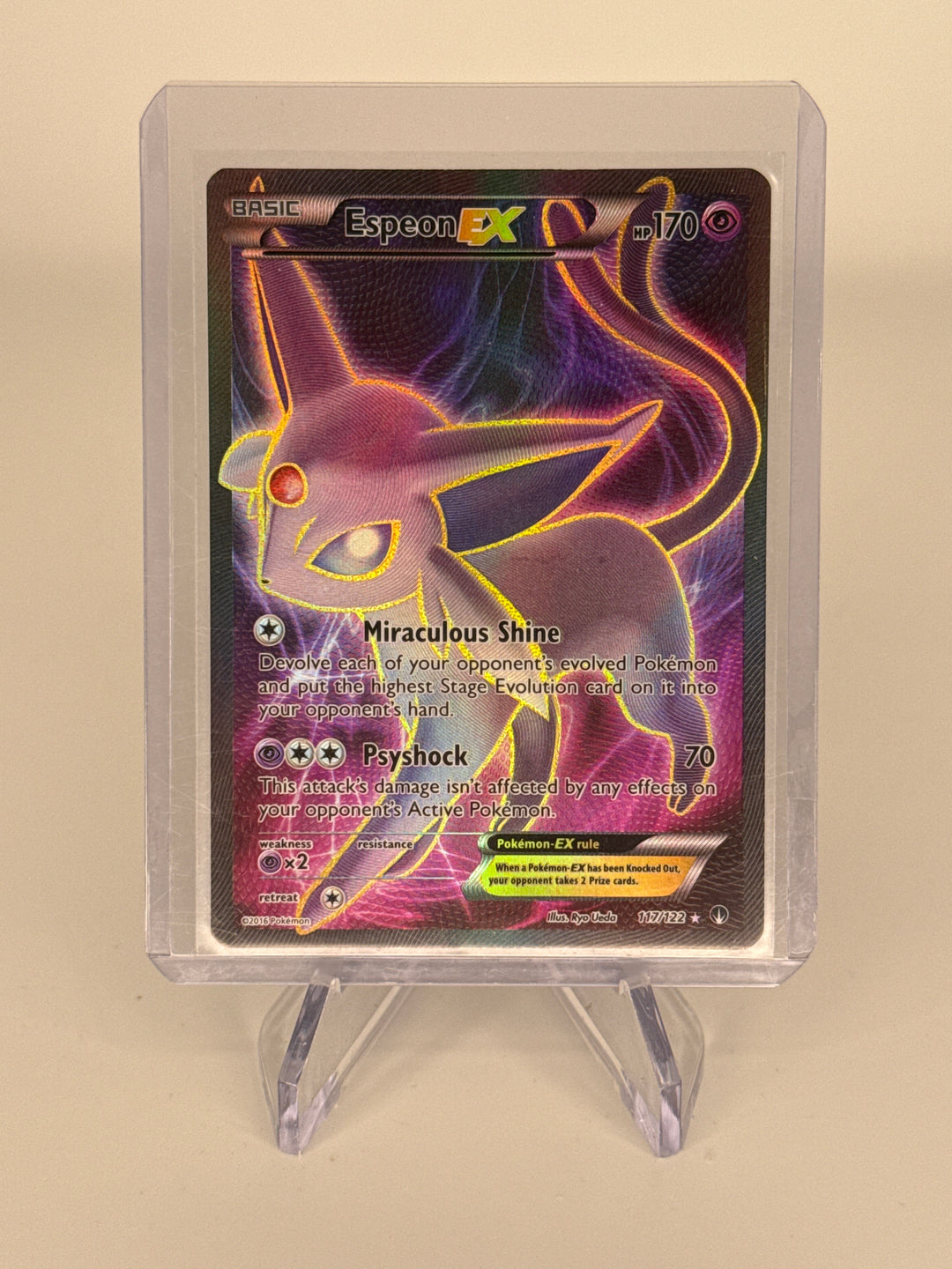 Pokemon TCG 2016 Espeon EX Breakpoint Full Art Ultra Rare, 117/122