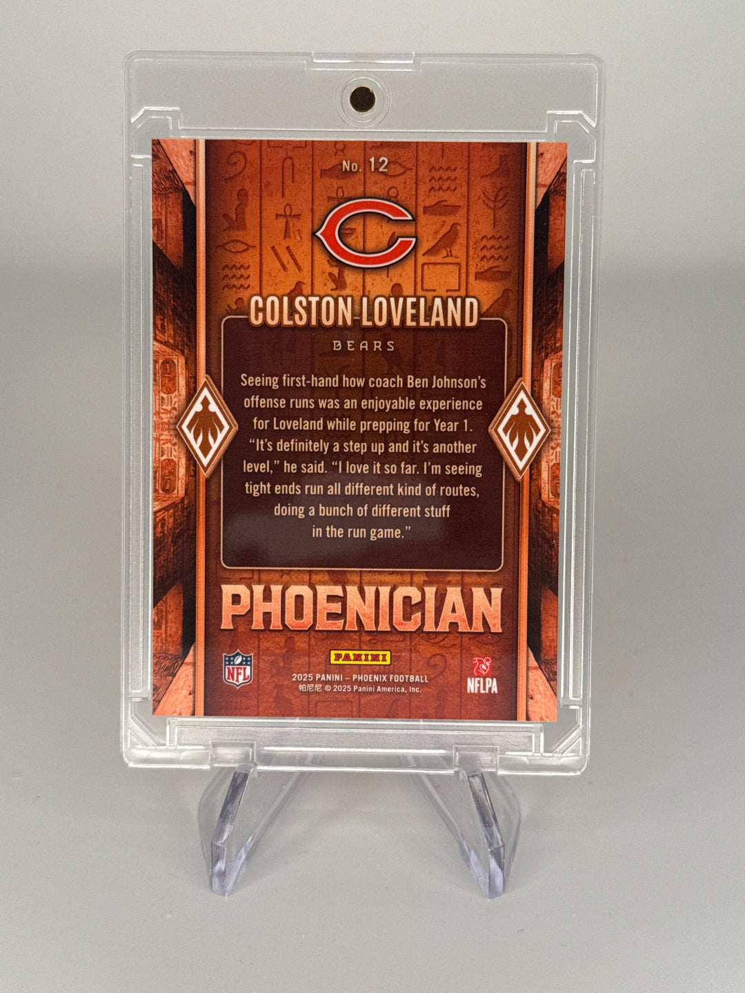 Colston Loveland 2025 Panini Phoenix Phoenician SSP Case Hit Rookie