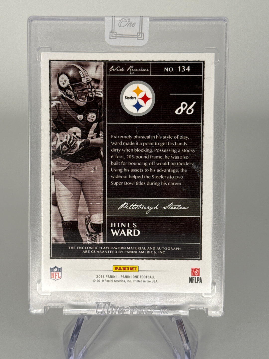 Hines Ward 2018 Panini One Patch Auto, 08/49