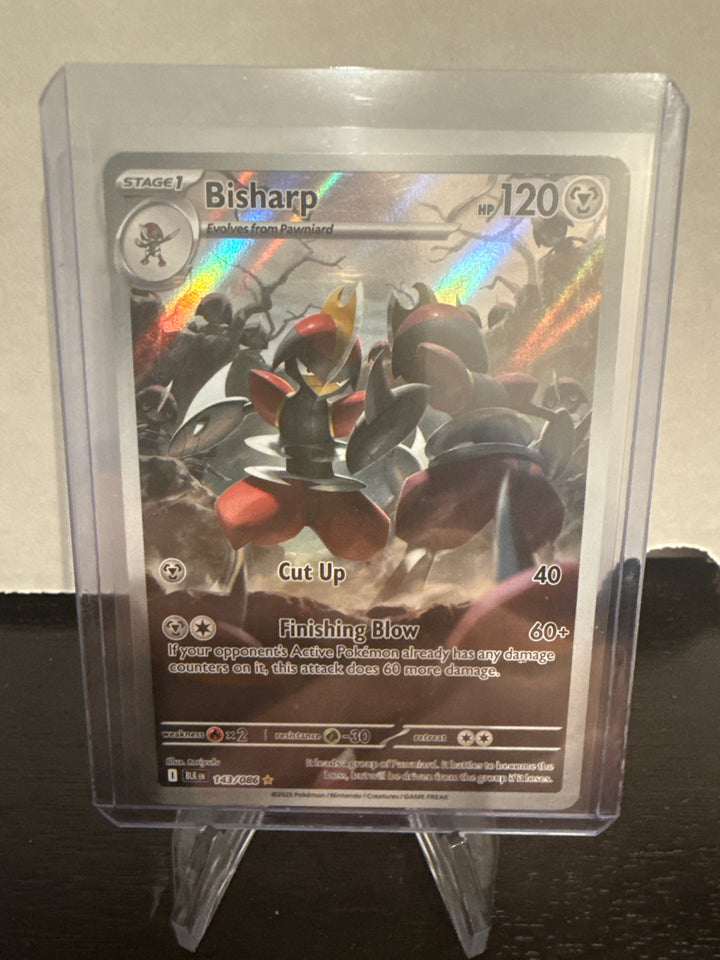 Pokemon TCG 2025 Bisharp Black Bolt Full Art Illustration Rare, 143/086