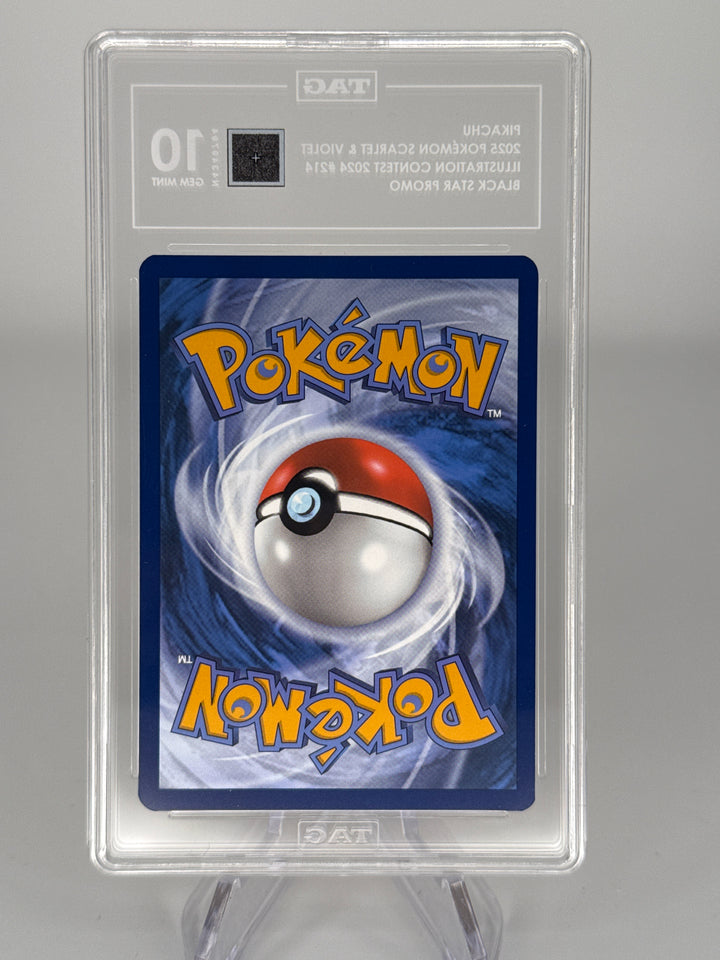 Pokemon TCG 2025 Pikachu 2024 Illustration Contest, 214, TAG 10 Gem Mint