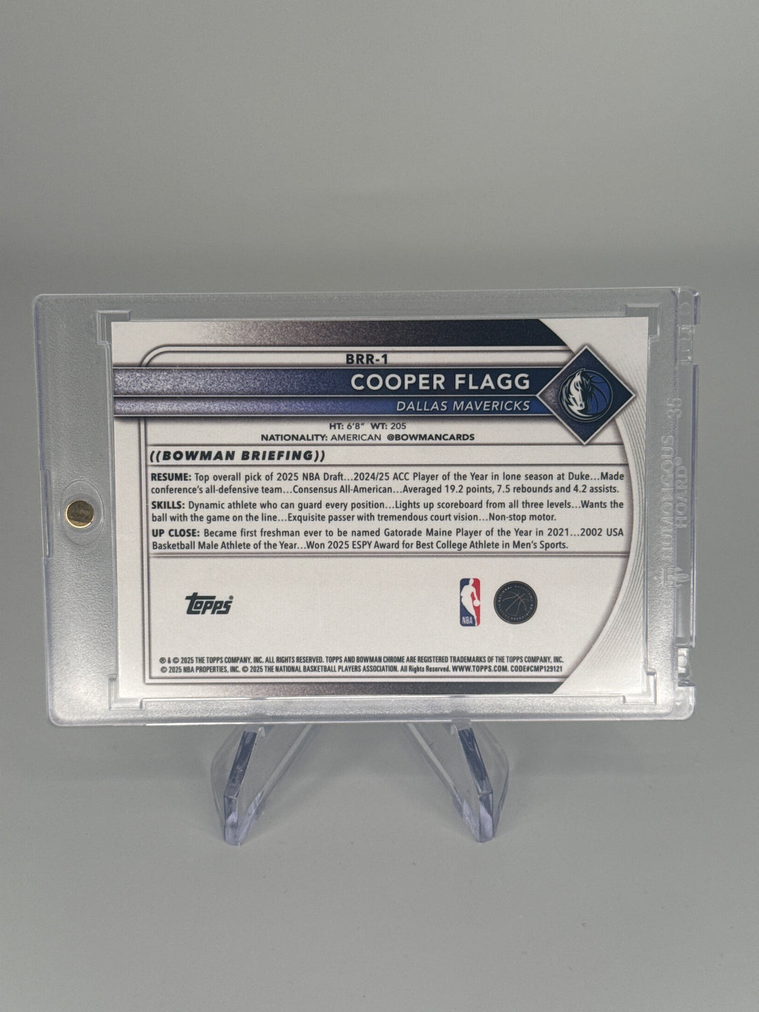 Cooper Flagg 2025 Bowman Chrome Red Variation Rookie
