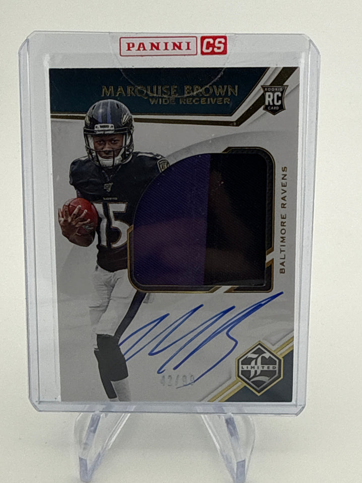 Marquise Brown 2019 Panini Limited Rookie Patch Auto, 42/99 – Hobby ...