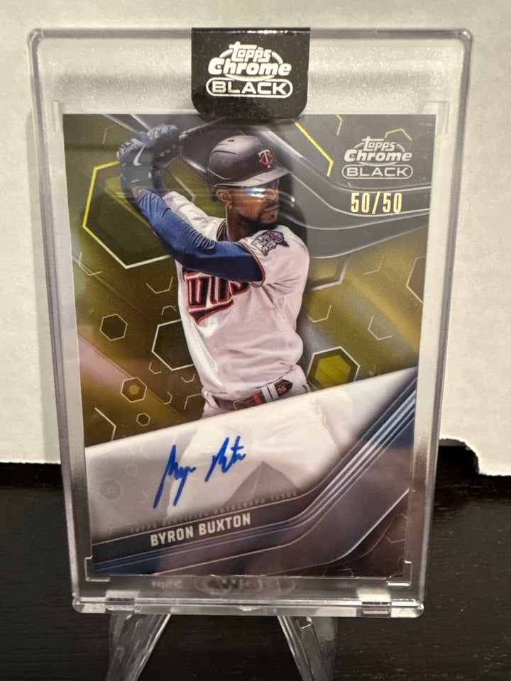 Byron Buxton 2023 Topps Chrome Black Gold Auto, 50/50