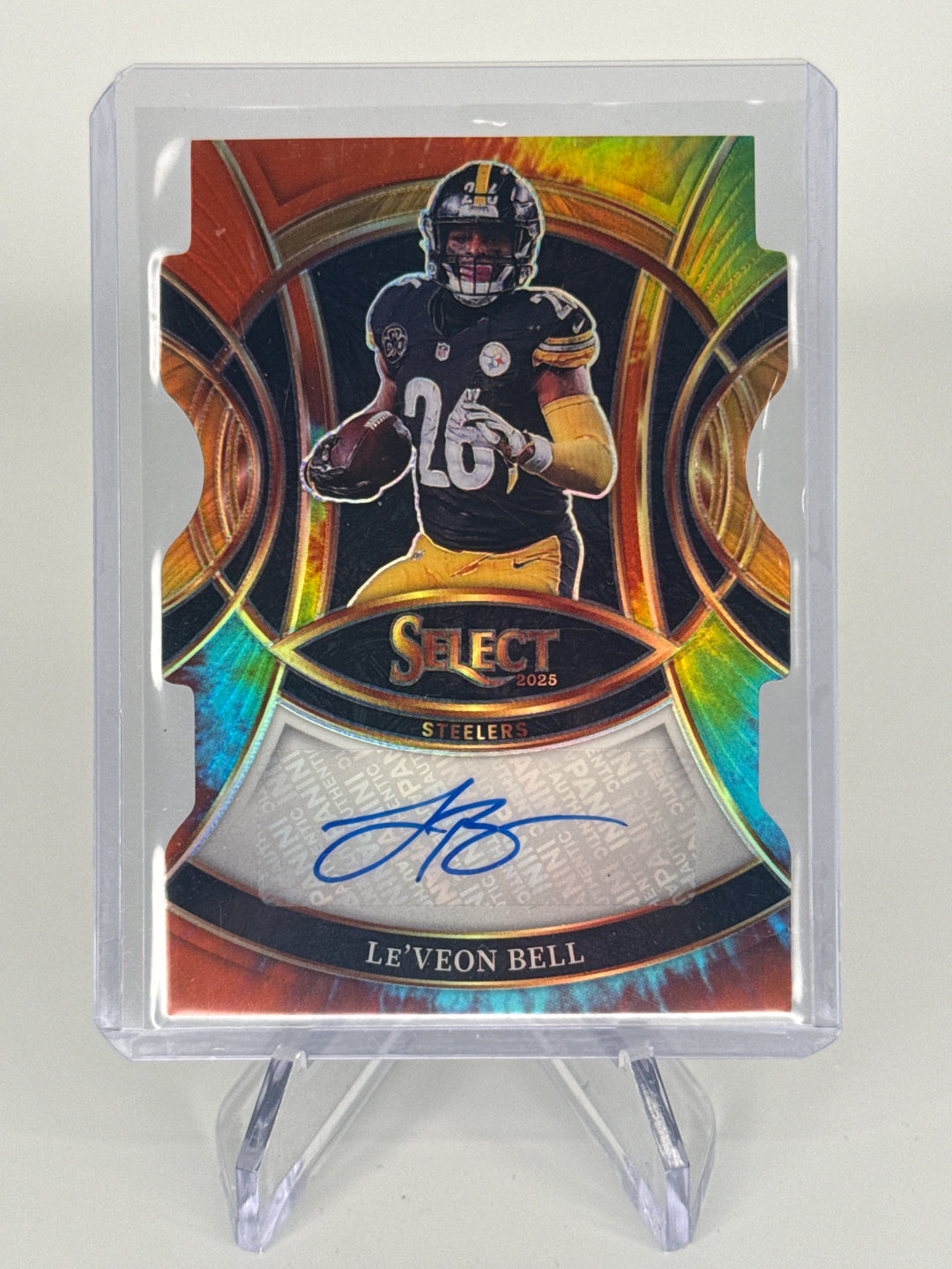 Le'veon Bell 2025 Panini Select Die Cut Tie Die Auto, 23/25